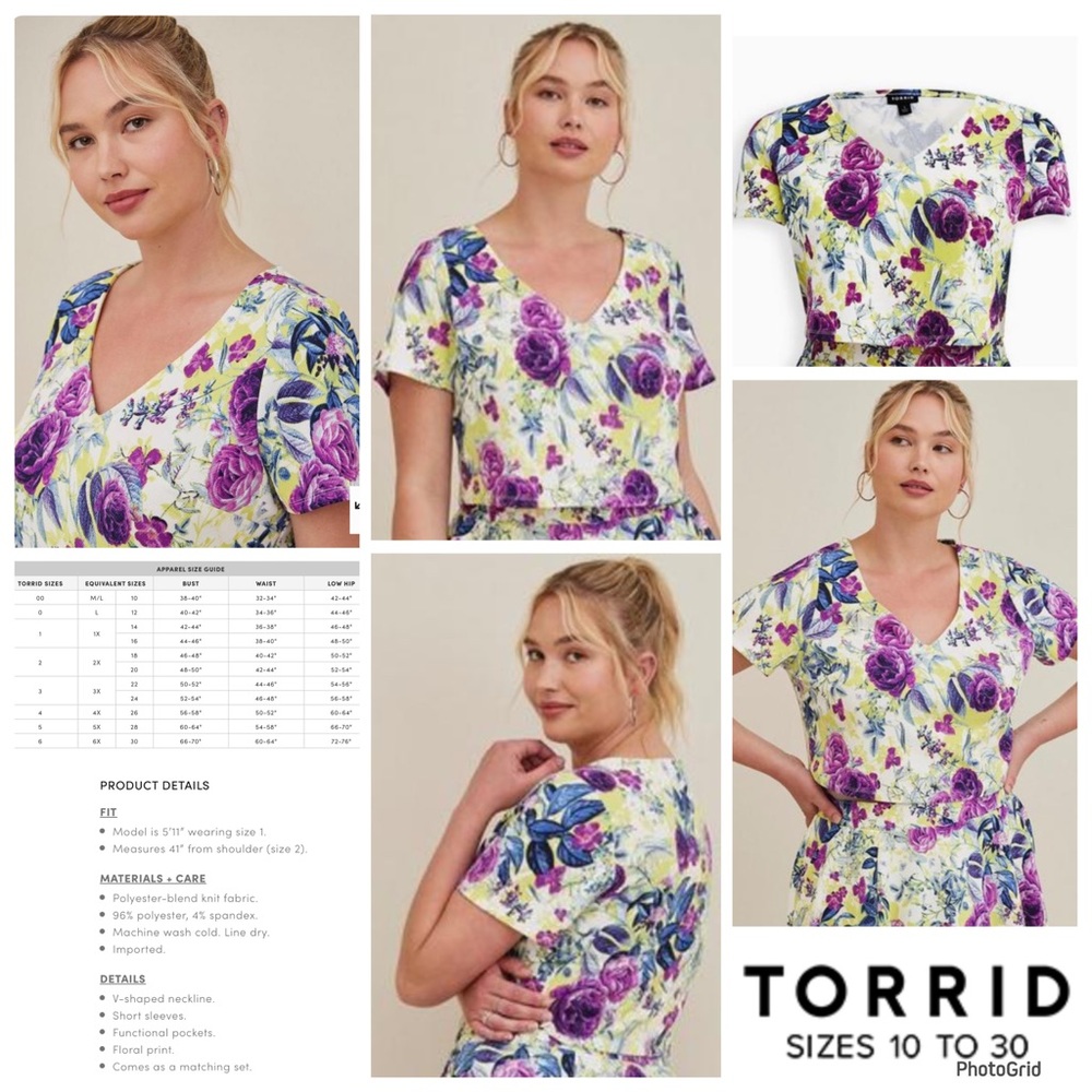 Torrid 2 plus size white floral textured knit top NWT